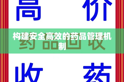 咸阳构建安全高效的药品管理机制